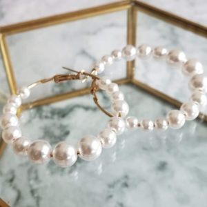 Pearl Hoop Earrings